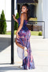 Izmir Mesh Print Maxi Dress